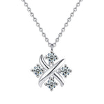 S925 Sterling Silver Moissanite X English Letter Pendant Necklace