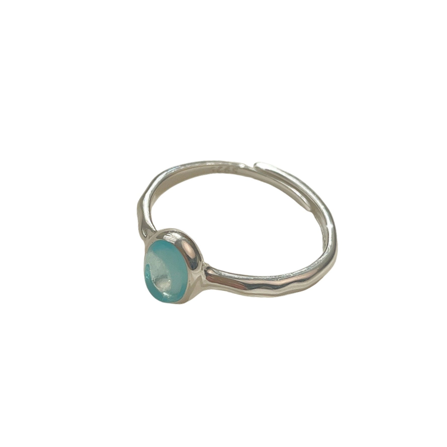 S925 Silver Aquamarine-Colored Bracelet Set