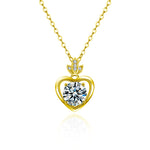 S925 Sterling Silver Moissanite Four-Claw Pendant Necklace