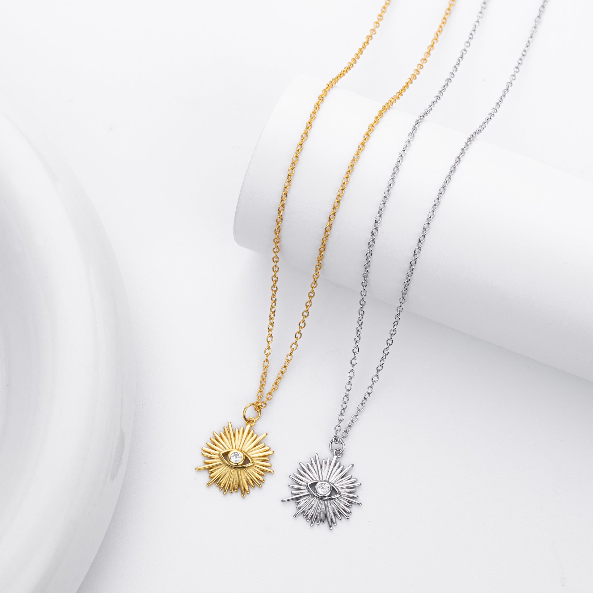 S925 Sterling Silver Fashion Necklace - Evil Eye