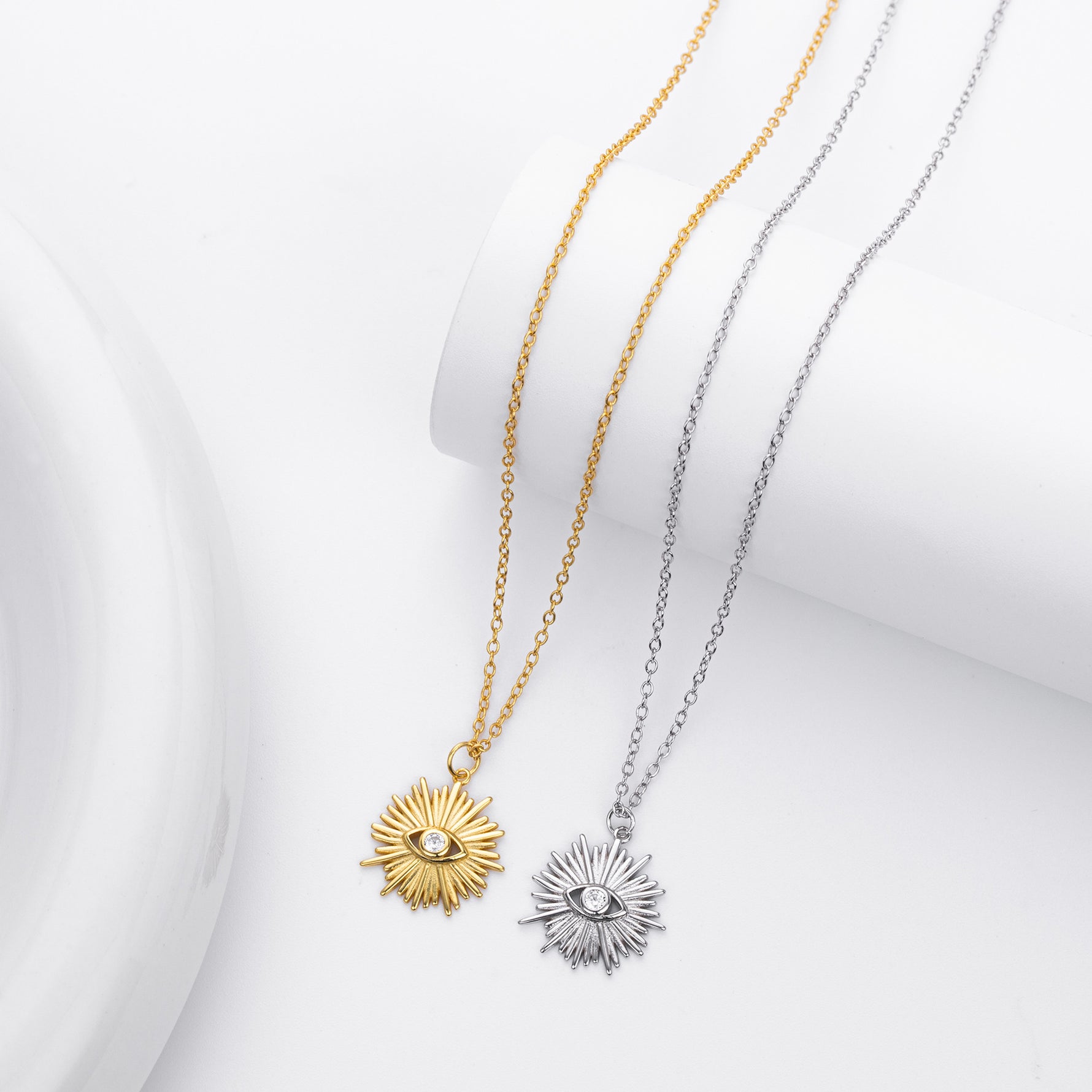 S925 Sterling Silver Fashion Necklace - Evil Eye