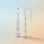 S925 Silver Moissanite Hook Earrings