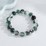 S925 Sterling Silver Green Phantom Crystal Luxury Delicate Butterfly Bracelet