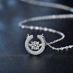 S925 Sterling Silver Moissanite Simple Ring Pendant  Necklace