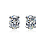 925 Sterling Silver Moissanite Pigeon Egg Spiral Earrings
