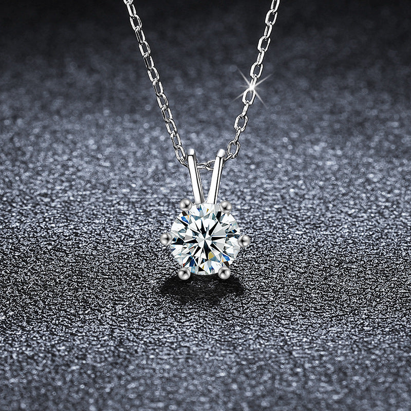 S925 Sterling Silver Classic Six-Claw Necklace