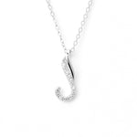 S925 Sterling Silver Moissanite Hook Pendant Necklace