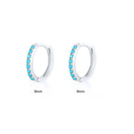 925 Sterling Silver & Zircon Hoop Earrings (men and women)