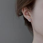 Classic Six-Prong Moissanite Stud Earrings — 925 Sterling Silver