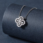 S925 Sterling Silver Clover Moissanite Necklace