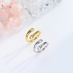 S925 Sterling Silver Openwork Cross Ring