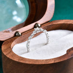 S925 Sterling Silver Moissanite Wave Shape Ring