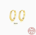 S925 Sterling Silver Geometric Hoop Earrings