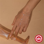 S925 Sterling Silver Moissanite Stackable Bracelet
