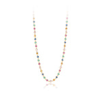 Dopamine Colored Zirconium Necklace in 925 Sterling Silver