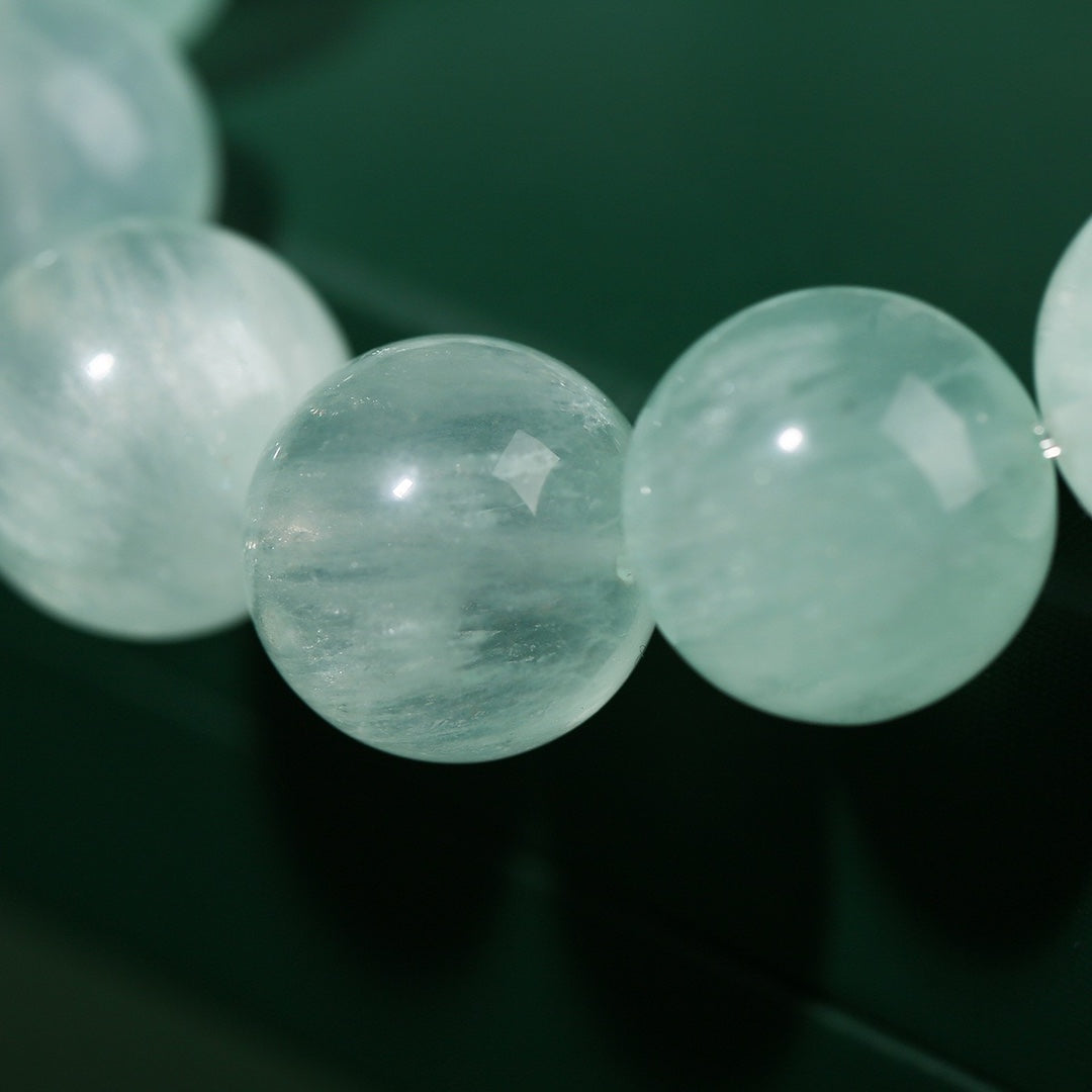 Natural Mint Green Rabbit-Hair Fluorite Bracelet