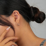 S925 Sterling Silver Heart Stud Earrings