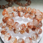 Natural Fanta-colored Phantom Quartz Bracelet with Snowflake Inclusions