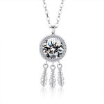 S925 Sterling Silver Moissanite Dreamcatcher Necklace