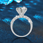S925 Sterling Silver Full Eternity Moissanite Ring