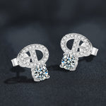 S925 sterling silver pig nose exquisite and stylish moissanite stud earrings