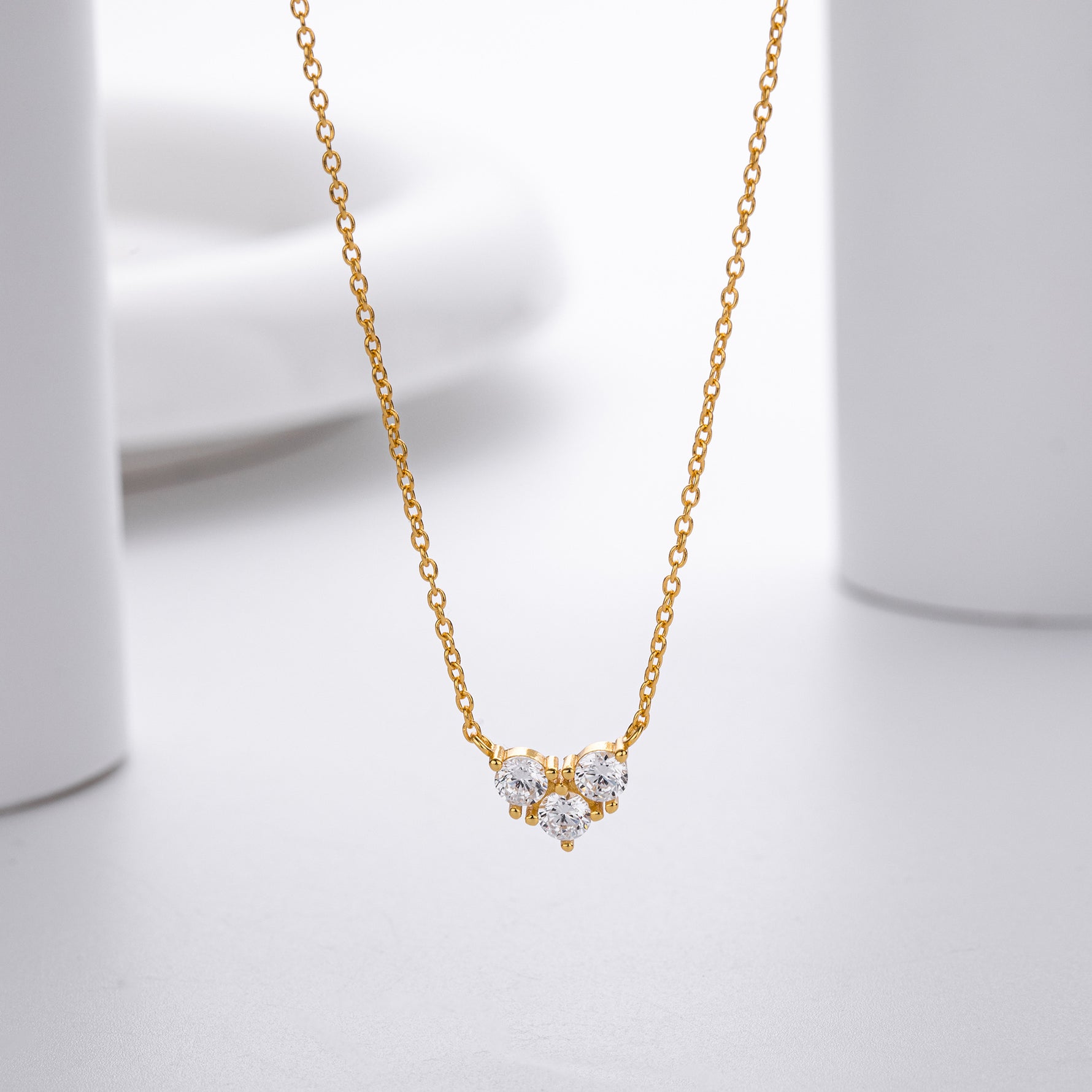 S925 Sterling Silver Niche Design Zirconia Necklace