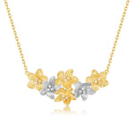 S925 Sterling Silver Petal Zircon Necklace