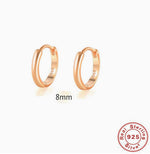 S925 Sterling Silver Geometric Hoop Earrings