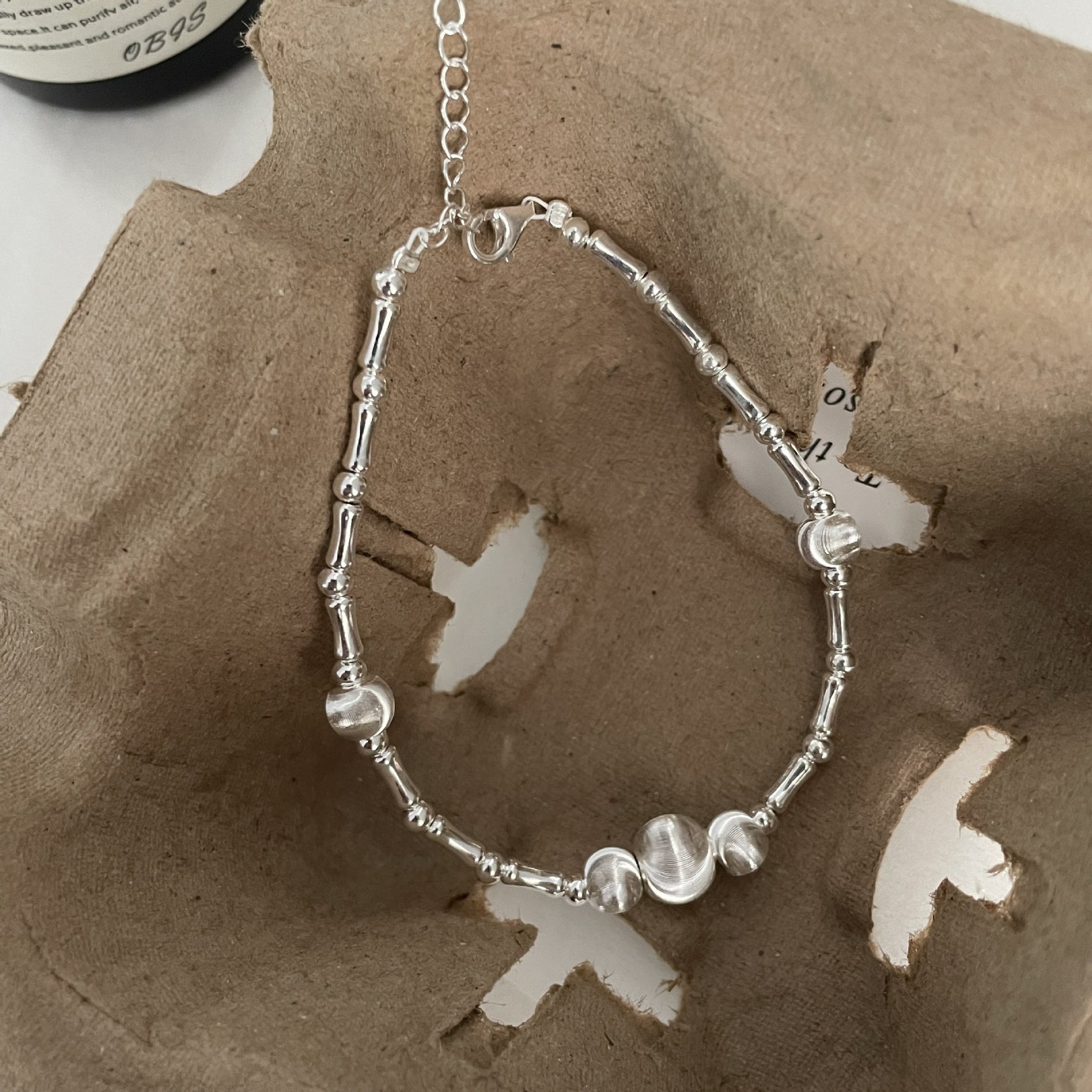 S925 Sterling Silver Cat's Eye Bracelet