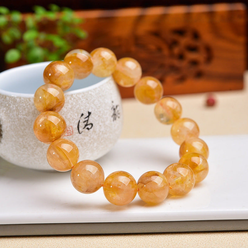 Natural Yellow Phantom Quartz Bracelet