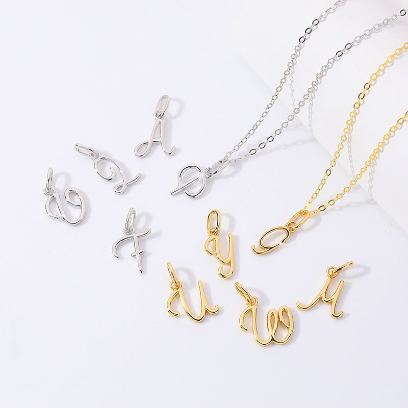 925 Sterling Silver Letter Pendant