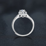 S925 Sterling Silver Oval Moissanite Ring