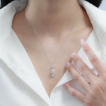 S925 Sterling Silver Moissanite Bell Pendant Necklace