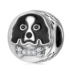 S925 Sterling Silver Cute Puppy Bead Pendant