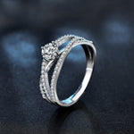 925 Sterling Silver Moissanite Three Lives Three Worlds Ring