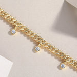 s925 Silver Moissanite Cuban Link Bracelet