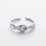 S925 Sterling Silver Ring, Stylish and Unique Plain Wave Pattern