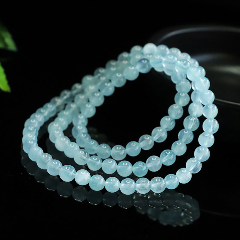 Natural Aquamarine Multi-Strand Crystal Bracelet