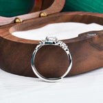 S925 Sterling Silver Moissanite Asterism Guard Ring