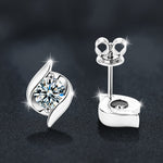 Classic S925 Sterling Silver Moissanite Earrings