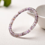 Natural High-Clarity Super Seven Amethyst Tablet-Style Bracelet