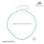 S925 Sterling Silver Cross Bracelet with Colorful Enamel Detail