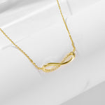 S925 Sterling Silver 8-Word Pendant Zircon Inlaid Necklace