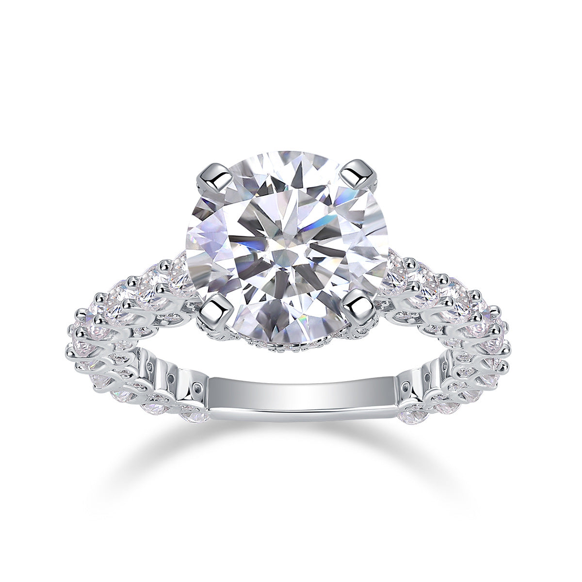 S925 Silver Stackable Moissanite Ring