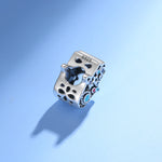 S925 Sterling Silver Fatima Bracelet Beads Colorful Zircon Pendant