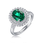 S925 Sterling Silver Adjustable Moissanite Ring