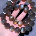 Natural Silver Moonstone Single-Strand Bracelet