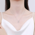 S925 Sterling Silver Classic Love Moissanite Pendant Necklace