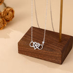 S925 Sterling Silver Zircon Figure-8 Necklace