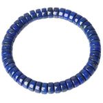Natural Afghan Lapis Lazuli Bracelet with Straight-Cut Spacer Beads
